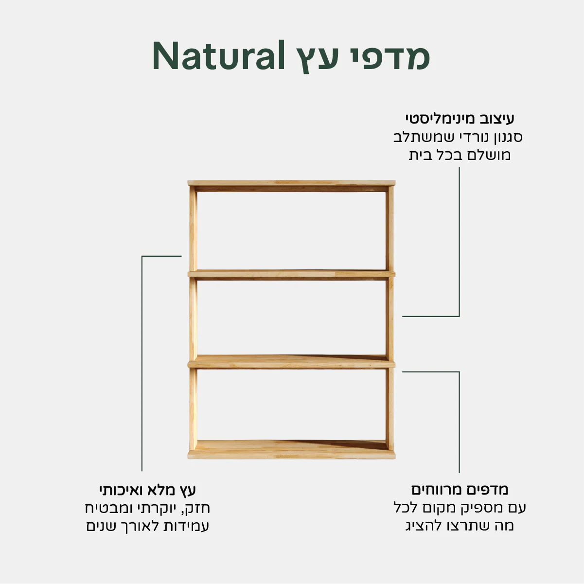 מדפי עץ Natural - Image 10