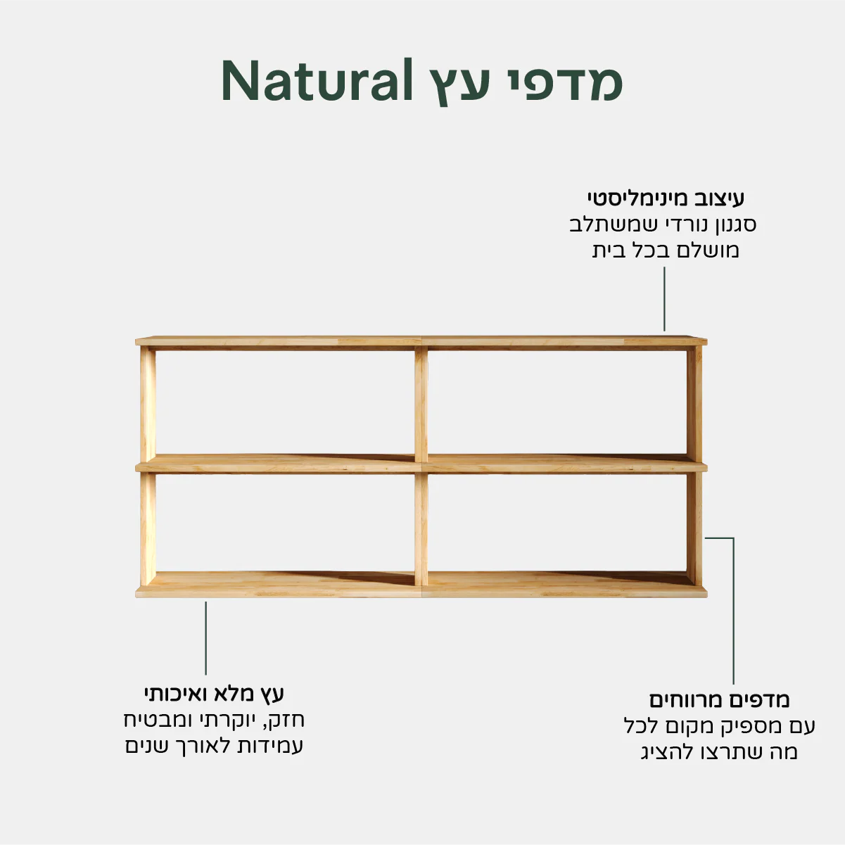 מדפי עץ Natural - Image 15